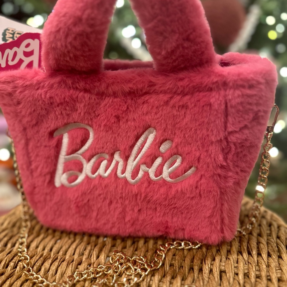 Barbie Mattel Skinny dip Fluff fluffy pink tote bag purse movie crossbody - Picture 3 of 12